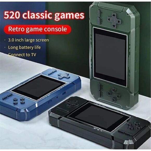 GENERIC - NWT Retro Portable Game Console/520 Classic Games/Multi-Player/TV Play - Picture 11 of 16